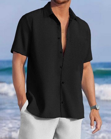 Half Sleeve Waffle Shirt