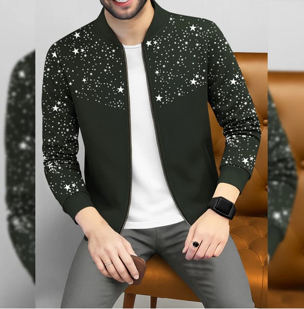 Printed Round Neck Jackets