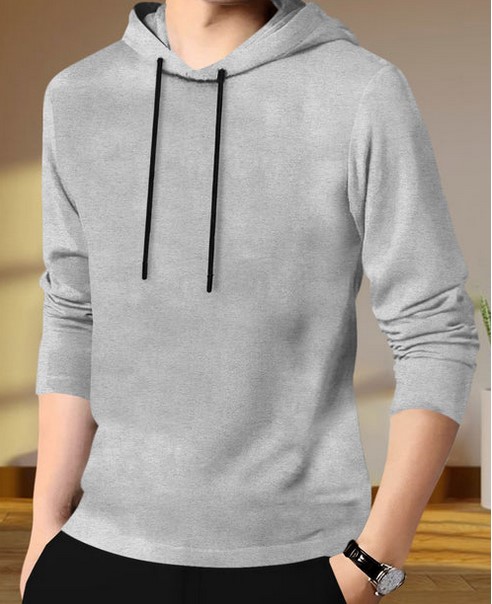 Plain Full Sleeve Hooded TShirts