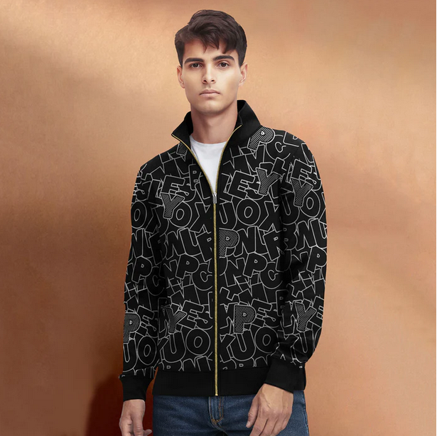 High Neck Printed Jacket