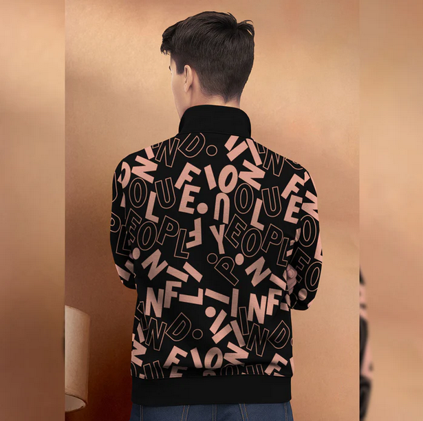 High Neck Printed Jacket