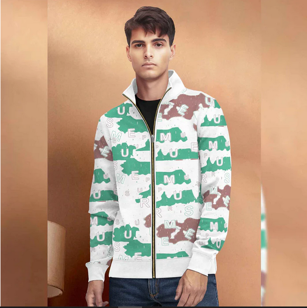 High Neck Printed Jacket