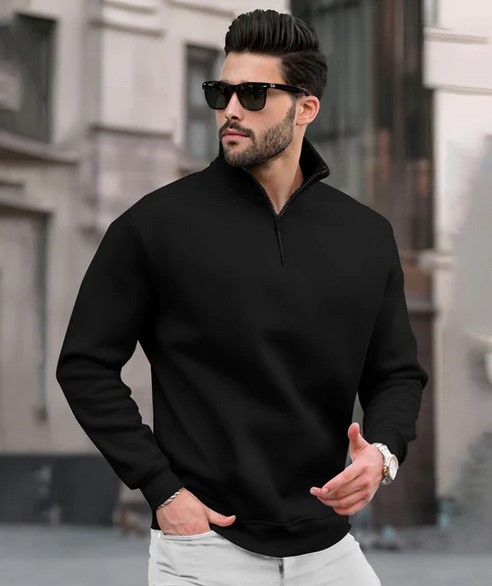 Men Full Sleeve High Neck Sweatshirt
