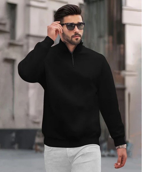 Men Full Sleeve High Neck Sweatshirt