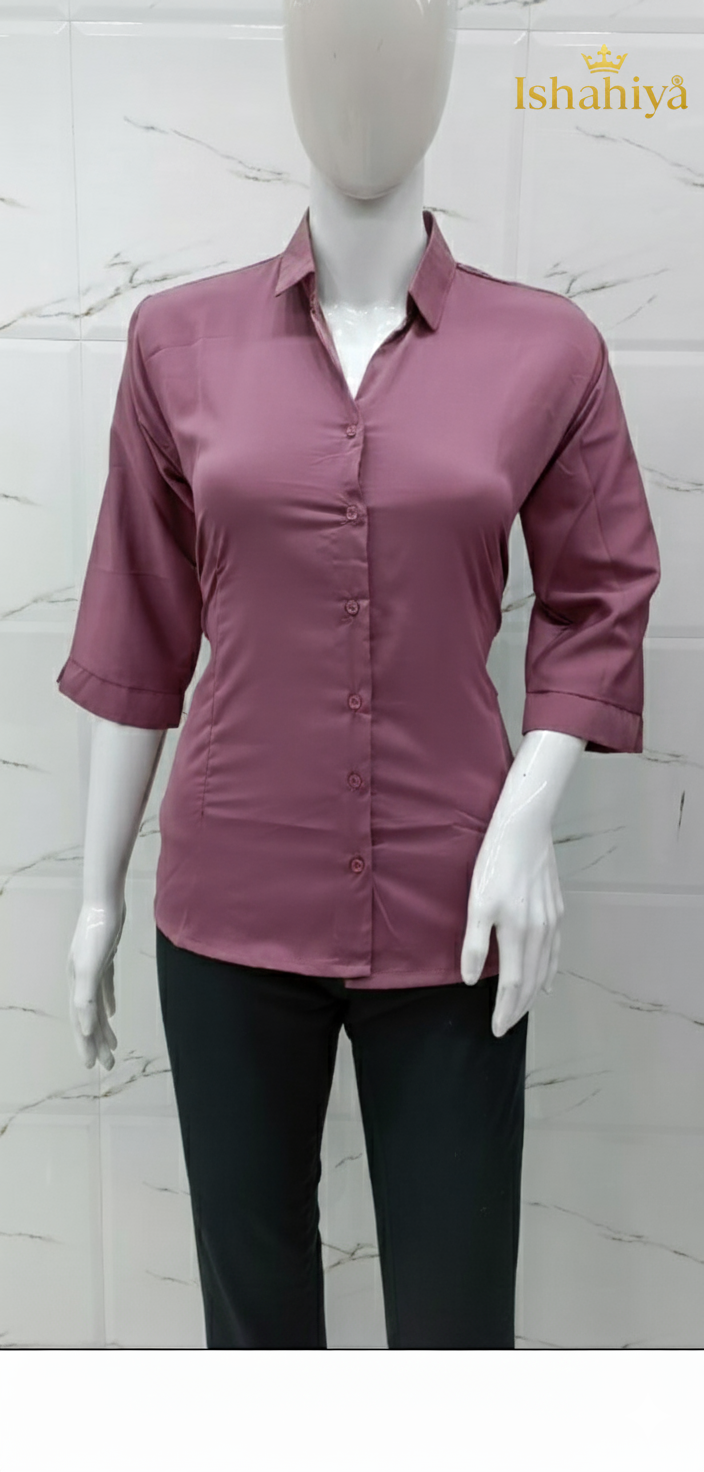 Womens Slim Fit Sleeve Poplin Shirts