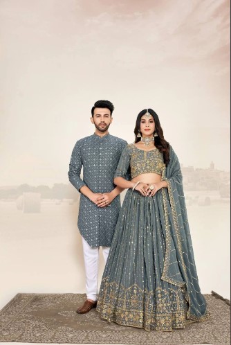 Georgette Silk Perfect for Wedding Special Couple Combo