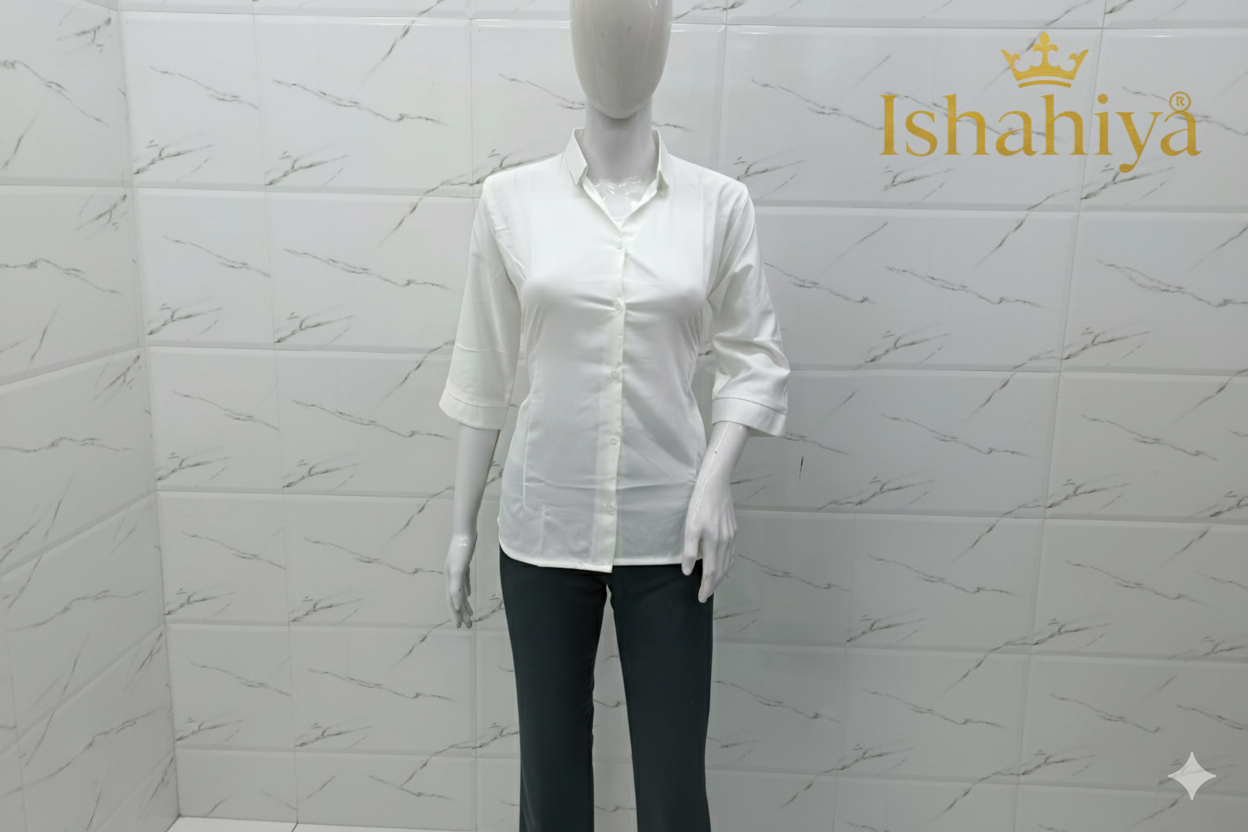 Womens Slim Fit Sleeve Poplin Shirts