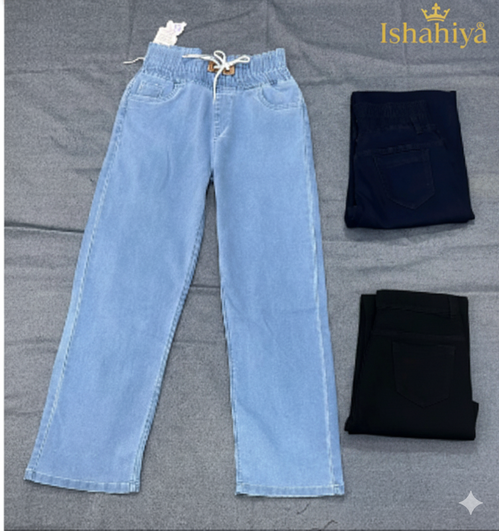 Women’s Elastic Waist Denim Jeans