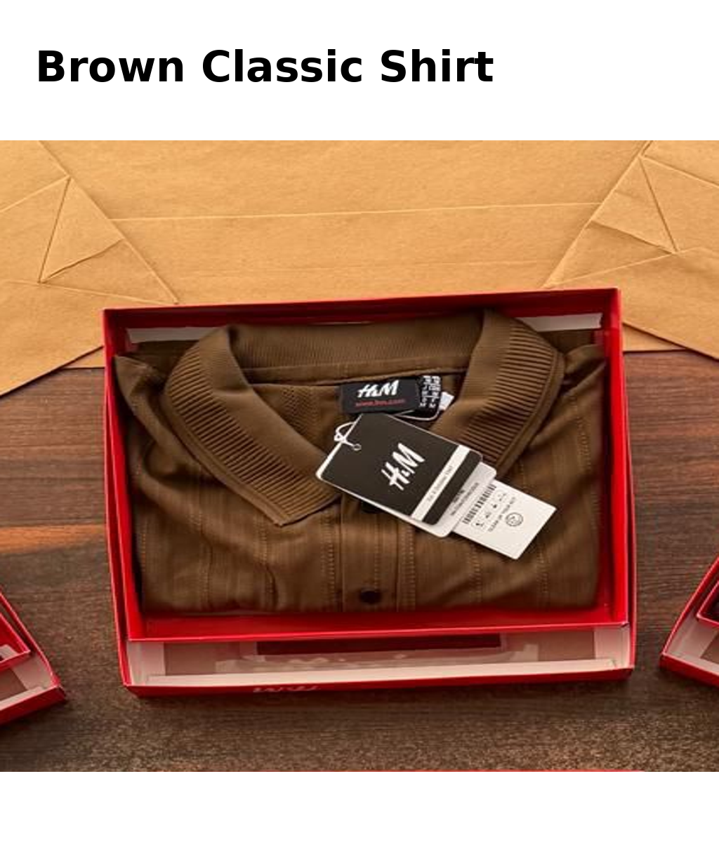 🟤 H&M Classic Brown Shirt – Premium Edition